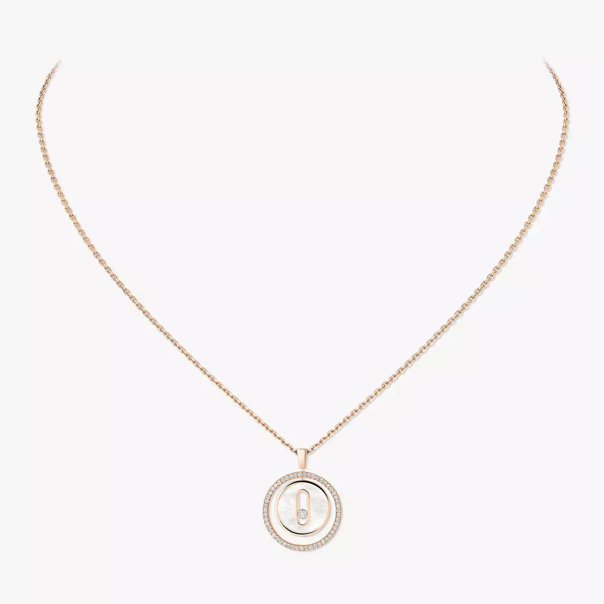 Lucky Move Diamant-Halskette – Kinetischer Energie-Talisman – Kollektion Natürlicher Edelsteine