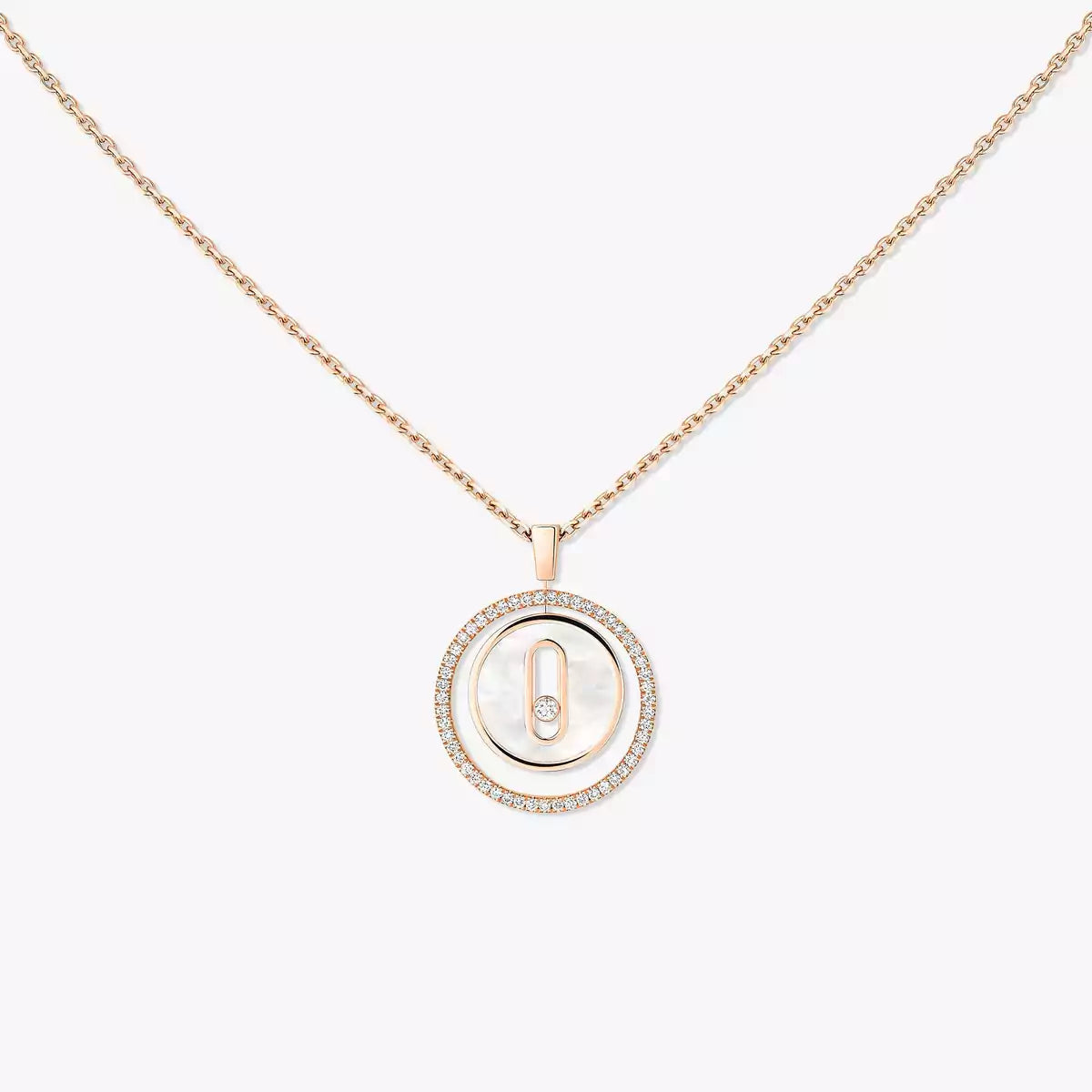 Lucky Move Diamant-Halskette – Kinetischer Energie-Talisman – Kollektion Natürlicher Edelsteine