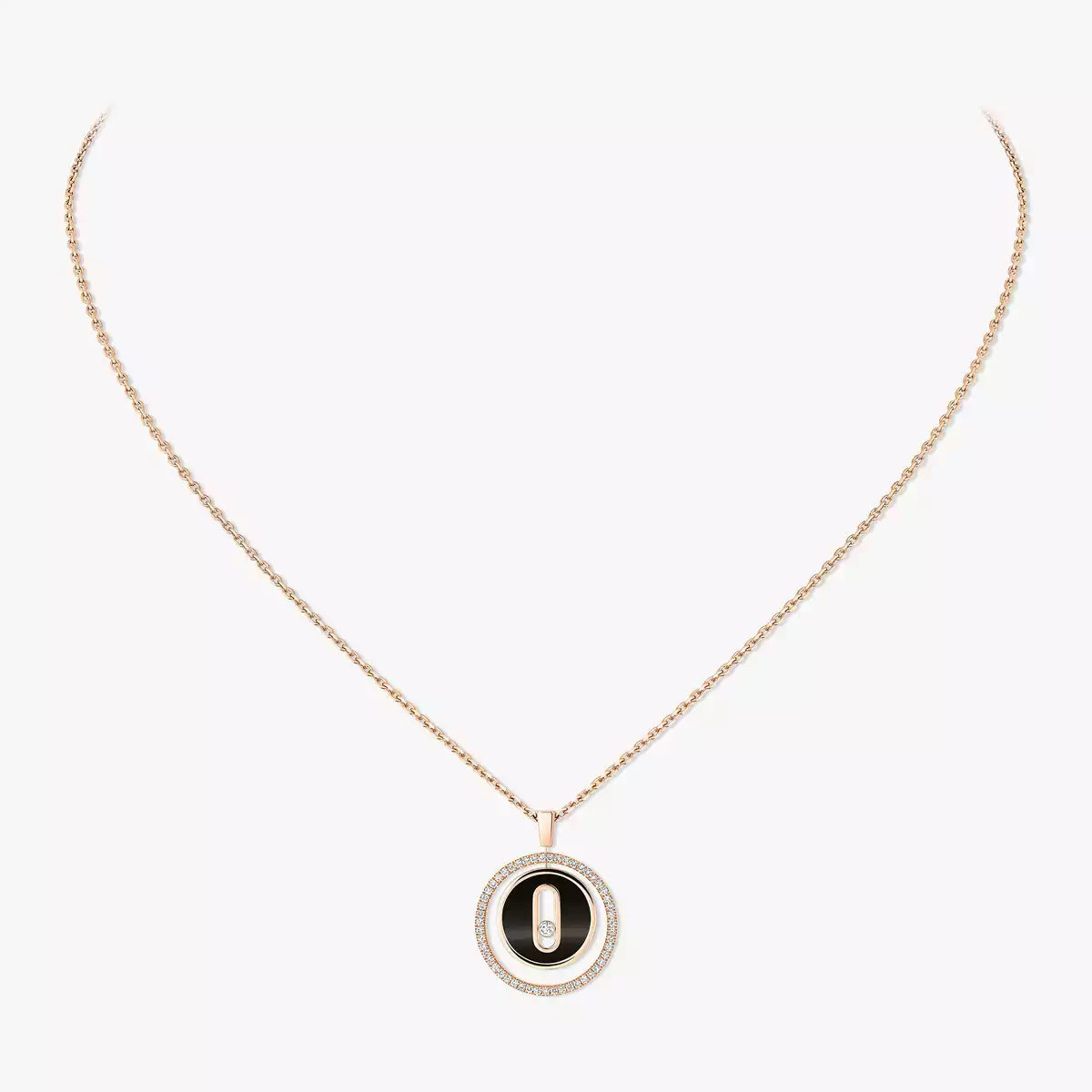 Lucky Move Diamant-Halskette – Kinetischer Energie-Talisman – Kollektion Natürlicher Edelsteine