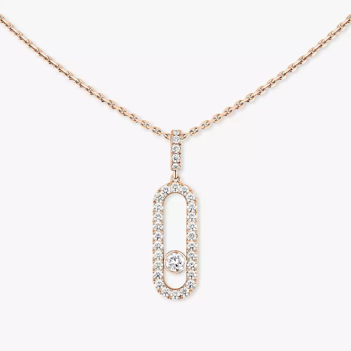 Move Uno Halskette mit Vollpavé-Diamanten – Signature Kinetic Luxury