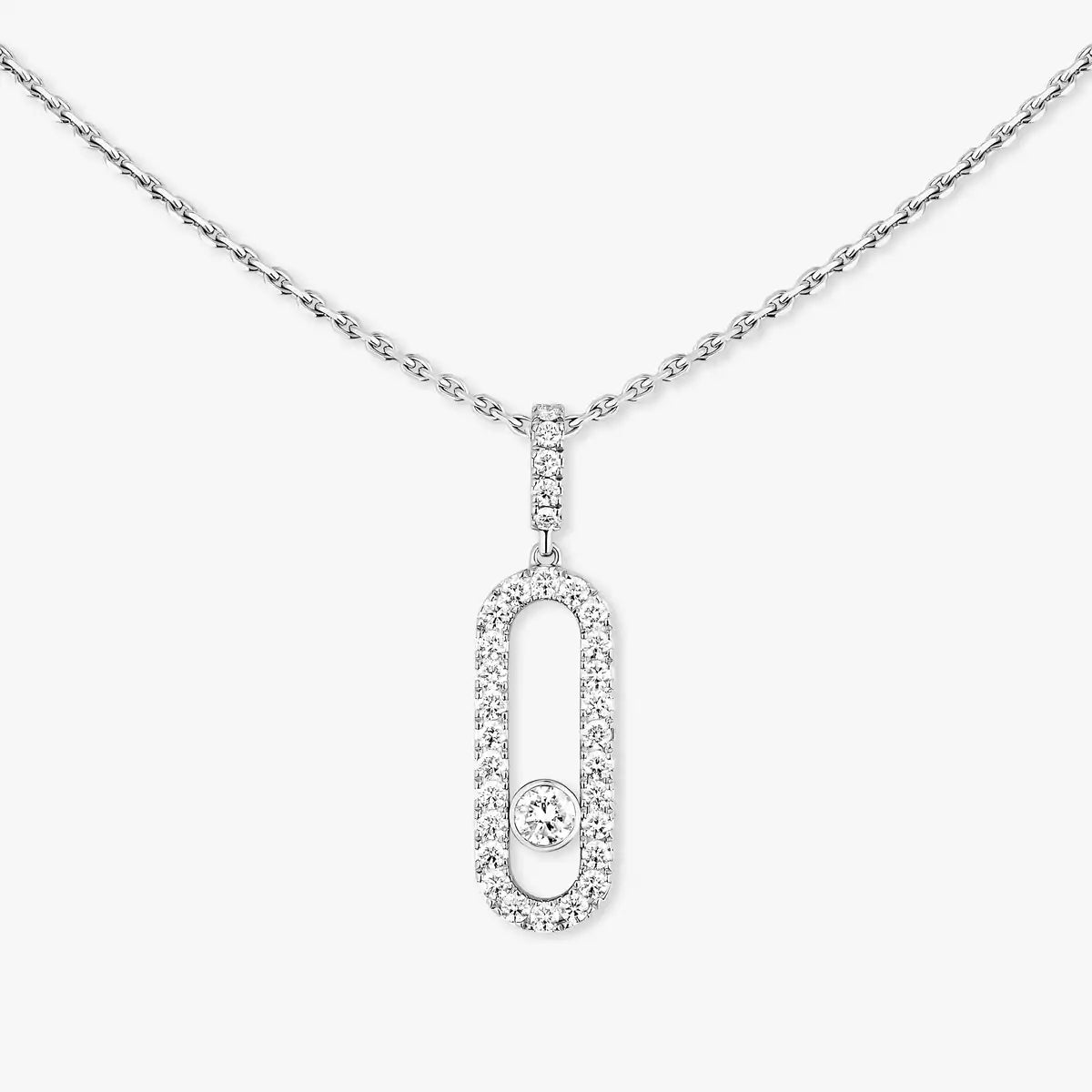 Move Uno Halskette mit Vollpavé-Diamanten – Signature Kinetic Luxury