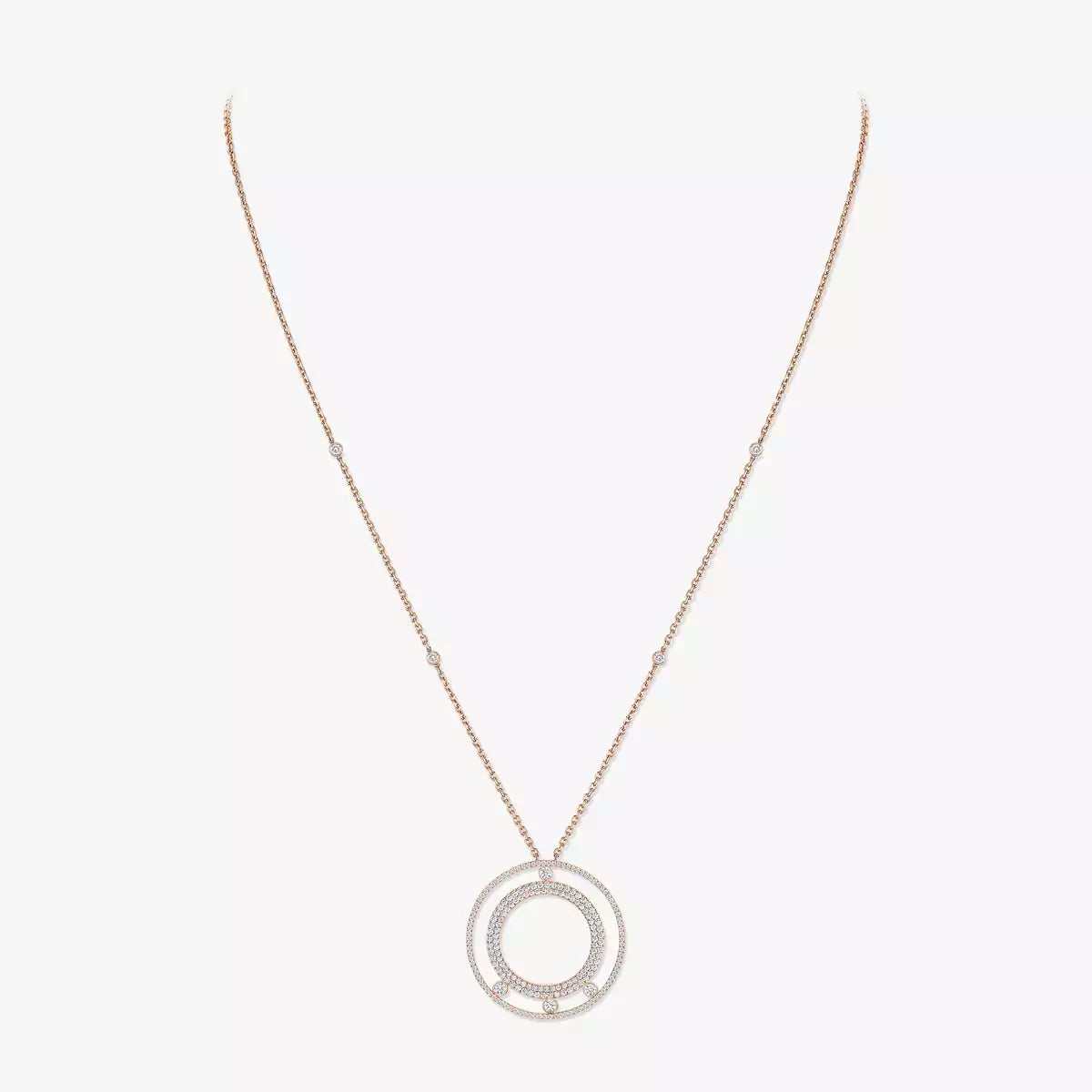 Romane Long Pavé Diamantkette – Visionäre Spannweite & Kinetische Eleganz