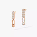 Imperial Move SM Diamantohrringe - Raffinierte kinetische Eleganz - Minimalistisches architektonisches Design