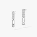 Imperial Move SM Diamantohrringe - Raffinierte kinetische Eleganz - Minimalistisches architektonisches Design