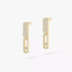 Imperial Move SM Diamantohrringe - Raffinierte kinetische Eleganz - Minimalistisches architektonisches Design