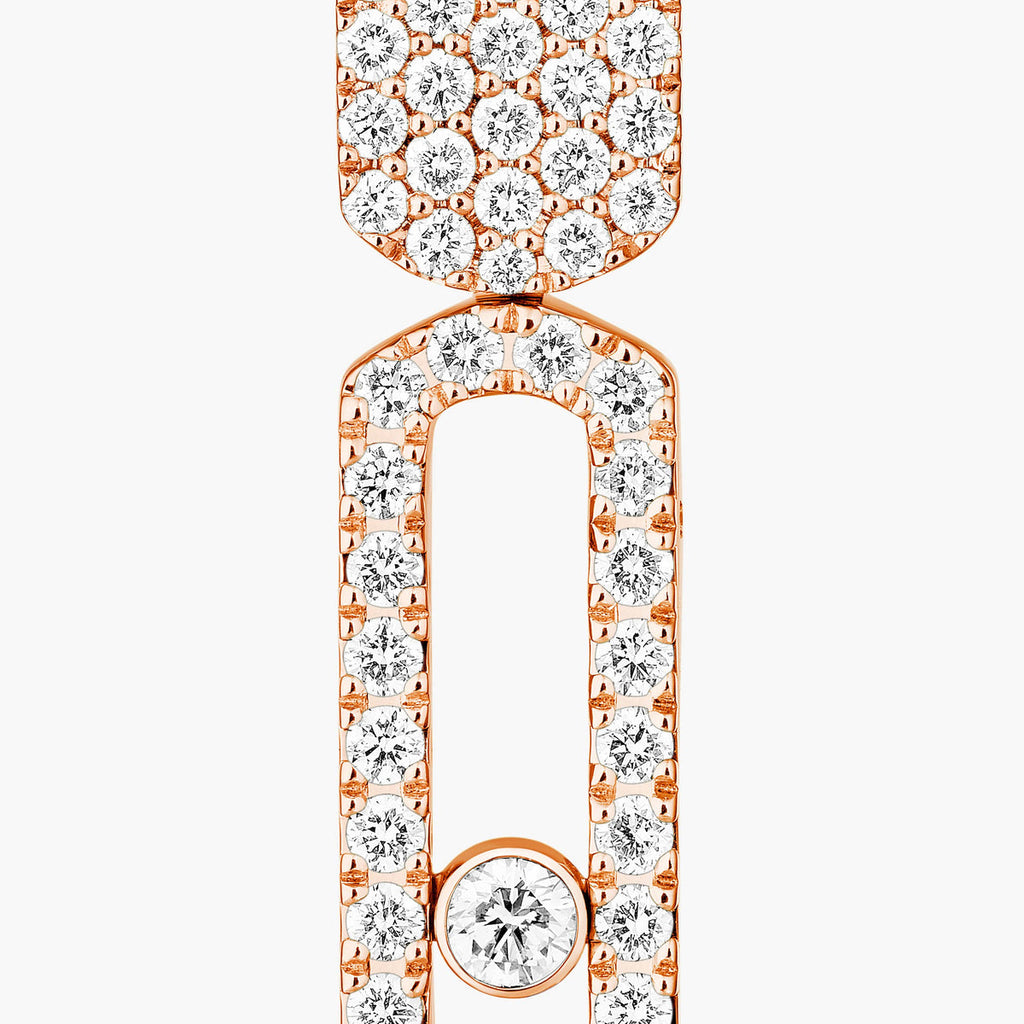 Imperial Move SM Diamantohrringe - Raffinierte kinetische Eleganz - Minimalistisches architektonisches Design