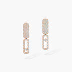 Imperial Move SM Diamantohrringe - Raffinierte kinetische Eleganz - Minimalistisches architektonisches Design