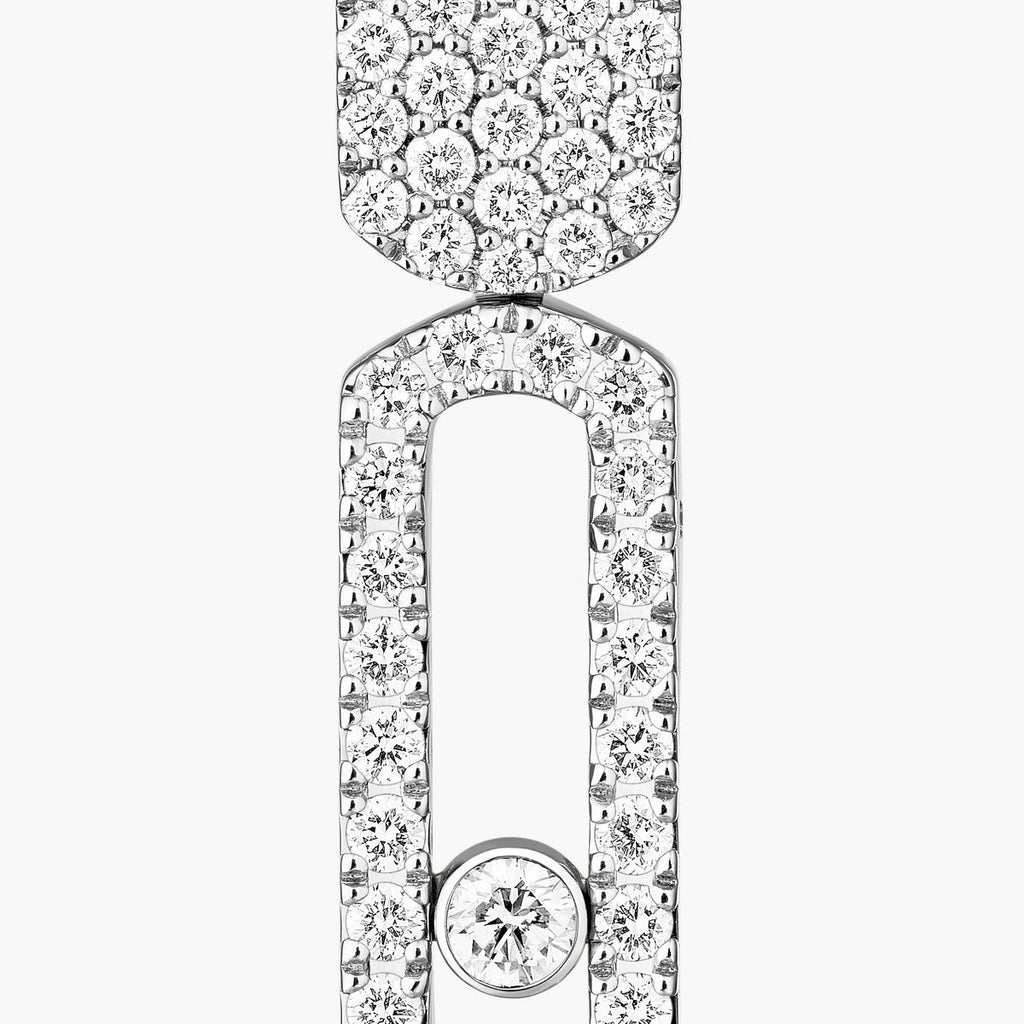 Imperial Move SM Diamantohrringe - Raffinierte kinetische Eleganz - Minimalistisches architektonisches Design