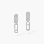 Imperial Move SM Diamantohrringe - Raffinierte kinetische Eleganz - Minimalistisches architektonisches Design