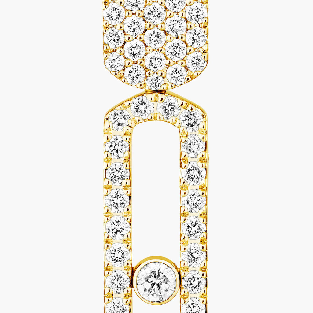 Imperial Move SM Diamantohrringe - Raffinierte kinetische Eleganz - Minimalistisches architektonisches Design