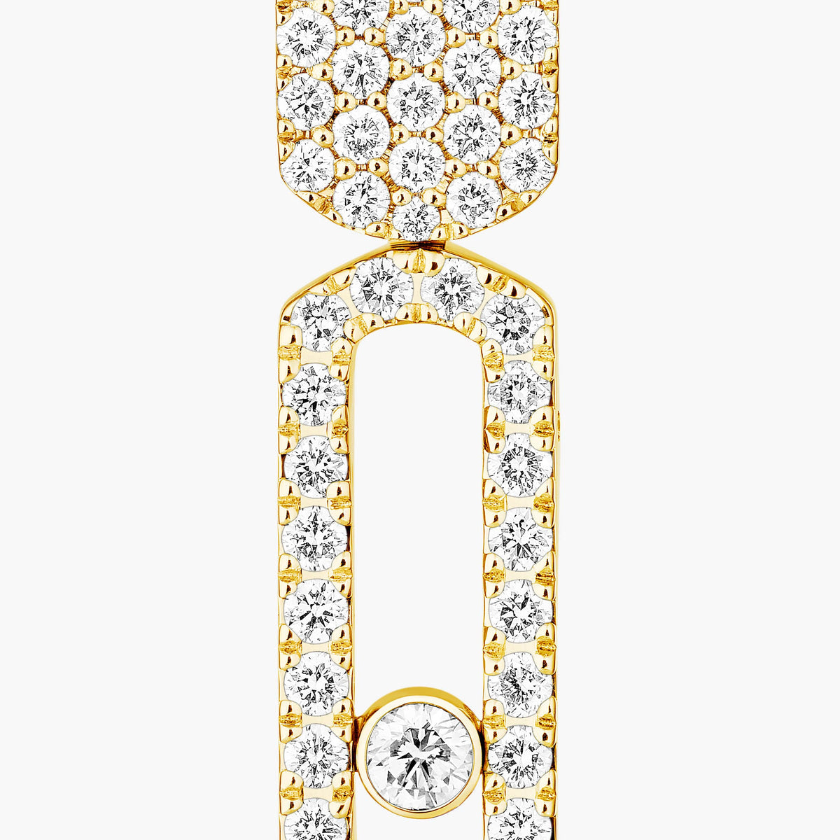 Imperial Move SM Diamantohrringe - Raffinierte kinetische Eleganz - Minimalistisches architektonisches Design