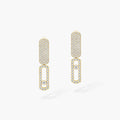 Imperial Move SM Diamantohrringe - Raffinierte kinetische Eleganz - Minimalistisches architektonisches Design