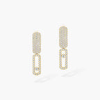Imperial Move SM Diamantohrringe - Raffinierte kinetische Eleganz - Minimalistisches architektonisches Design