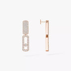 Imperial Move SM Diamantohrringe - Raffinierte kinetische Eleganz - Minimalistisches architektonisches Design