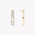 Imperial Move SM Diamantohrringe - Raffinierte kinetische Eleganz - Minimalistisches architektonisches Design