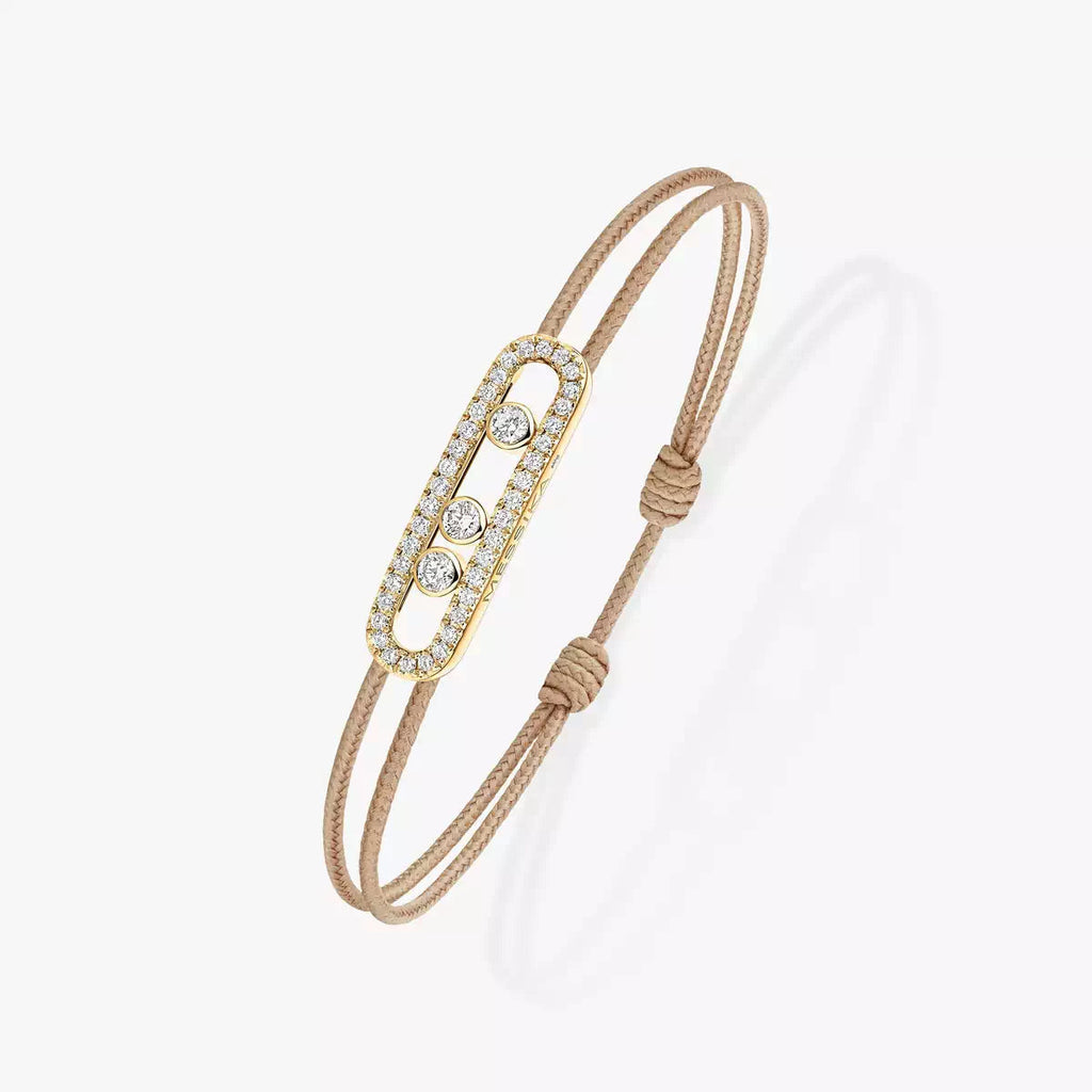Care(s) Pavé Cord Armband – Wohltätiges, symbolisches Design – Verstellbares, stilvolles Accessoire