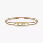 Care(s) Pavé Cord Armband – Wohltätiges, symbolisches Design – Verstellbares, stilvolles Accessoire