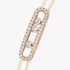 Care(s) Pavé Cord Armband – Wohltätiges, symbolisches Design – Verstellbares, stilvolles Accessoire