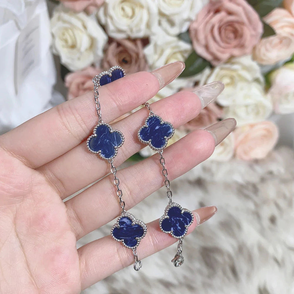 Lucky Clover 5-Motif Bracelet - Pietersite Collection