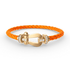 FORCE Großes Hufeisen-Halbdiamantarmband – Gold