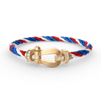 FORCE Großes Hufeisen-Halbdiamantarmband – Gold