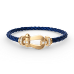 FORCE Großes Hufeisen-Halbdiamantarmband – Gold