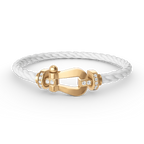 FORCE Großes Hufeisen-Halbdiamantarmband – Gold