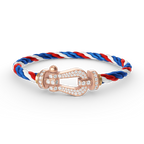FORCE Large Horseshoe Full Diamond Bracelet - Rose Gold
