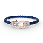 FORCE Large Horseshoe Full Diamond Bracelet - Rose Gold