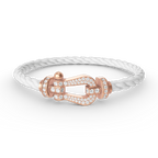 FORCE Large Horseshoe Full Diamond Bracelet - Rose Gold