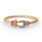 FORCE Large Horseshoe Colored Diamond Bracelet - Rose Gold