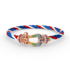 FORCE Large Horseshoe Colored Diamond Bracelet - Rose Gold