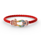 FORCE Large Horseshoe Colored Diamond Bracelet - Rose Gold