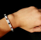 Classic 6.1mm Love Bangle - Diamond Pavé & Black Ceramic