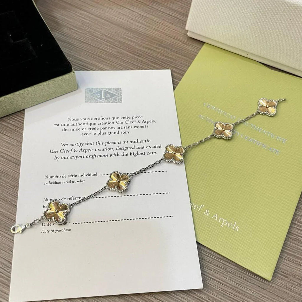 Lucky Clover 5-Motif Bracelet - Laser Collection
