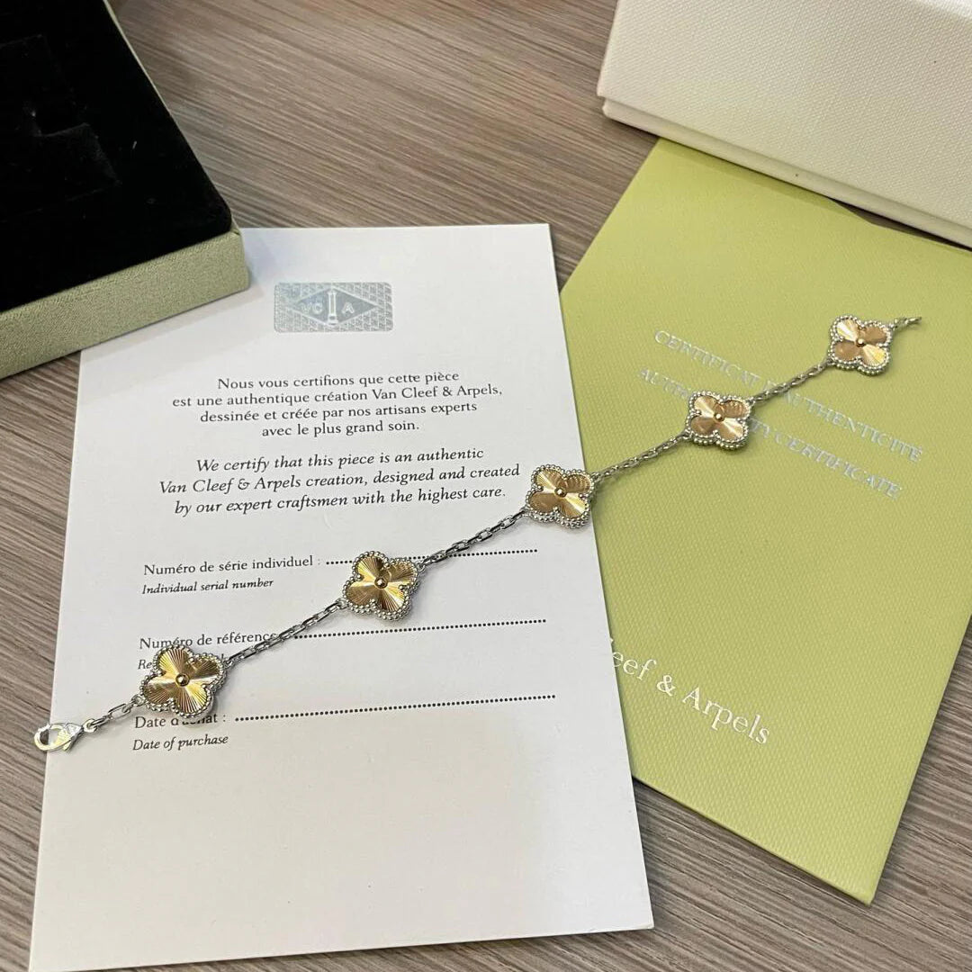 Lucky Clover 5-Motif Bracelet - Laser Collection