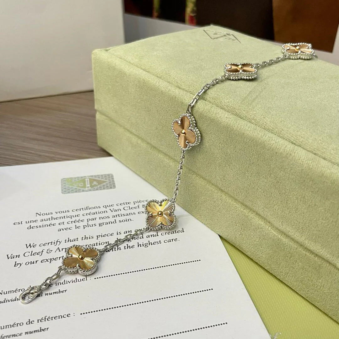 Lucky Clover 5-Motif Bracelet - Laser Collection