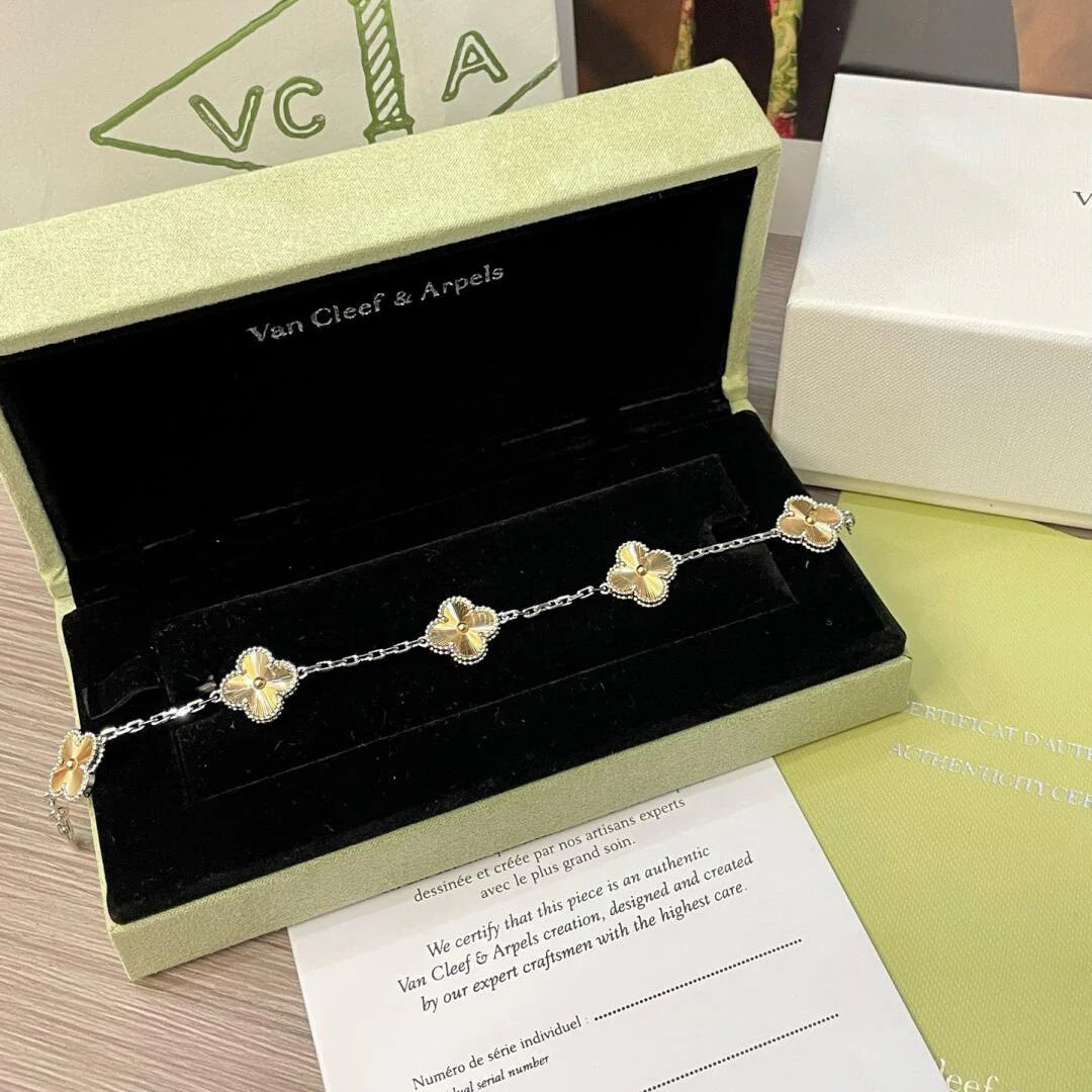Lucky Clover 5-Motif Bracelet - Laser Collection