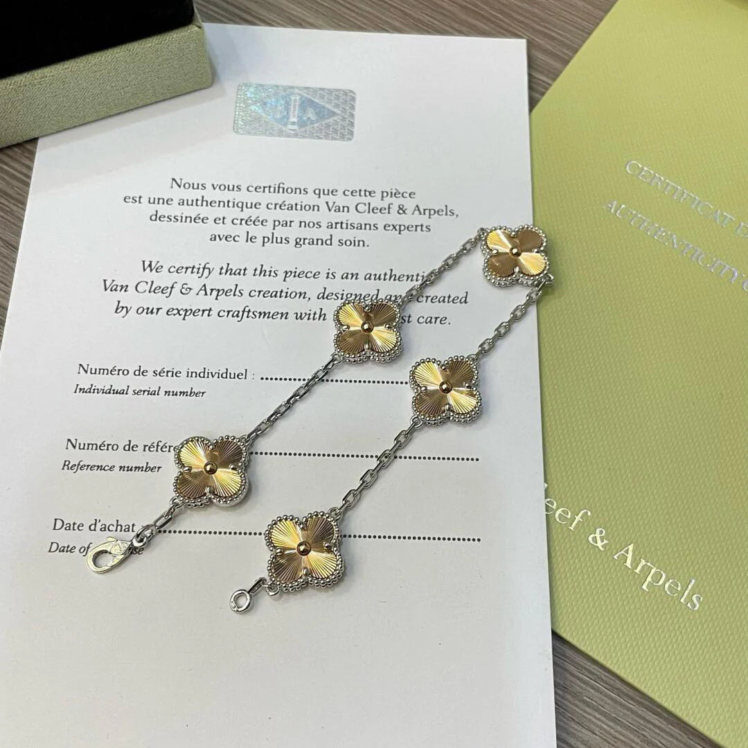 Lucky Clover 5-Motif Bracelet - Laser Collection