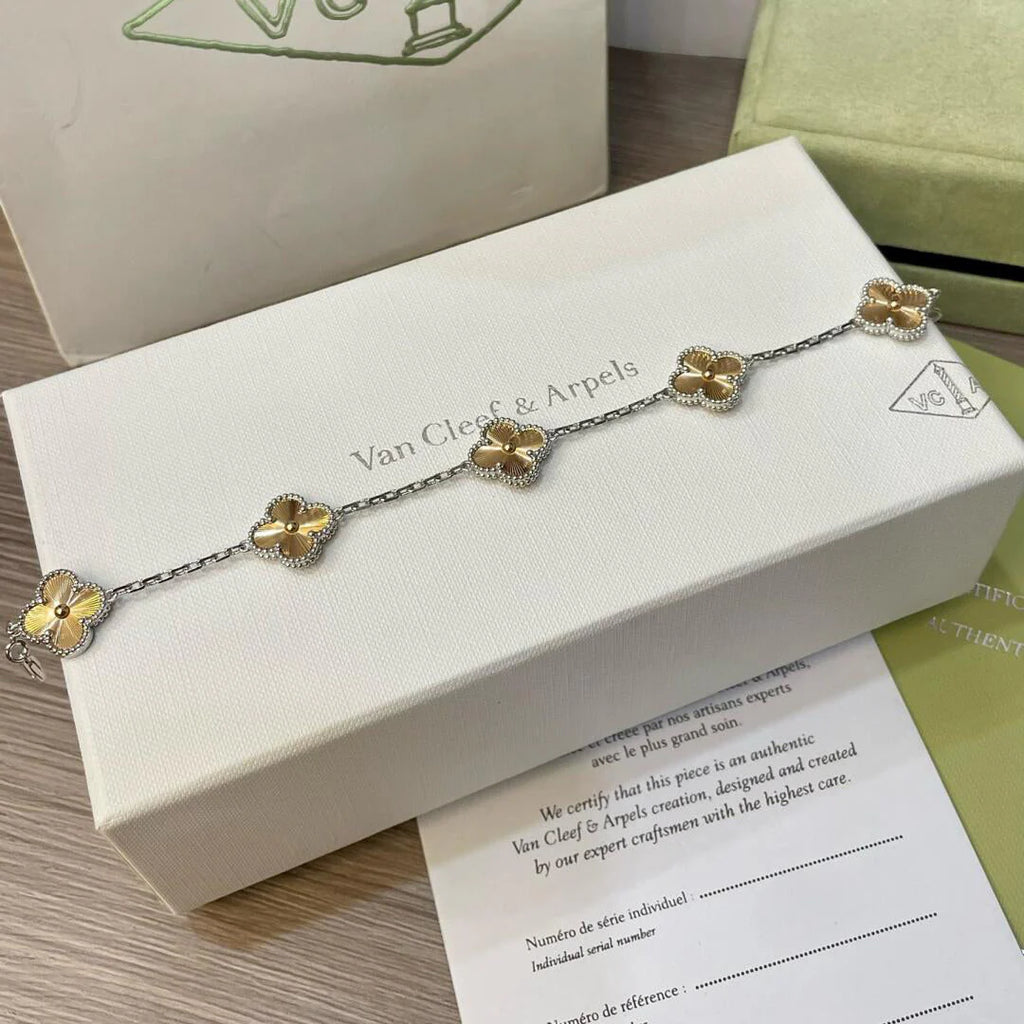 Lucky Clover 5-Motif Bracelet - Laser Collection