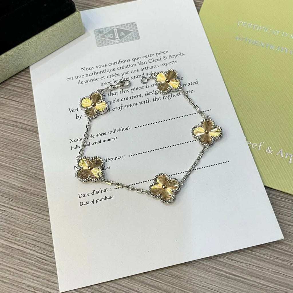 Lucky Clover 5-Motif Bracelet - Laser Collection