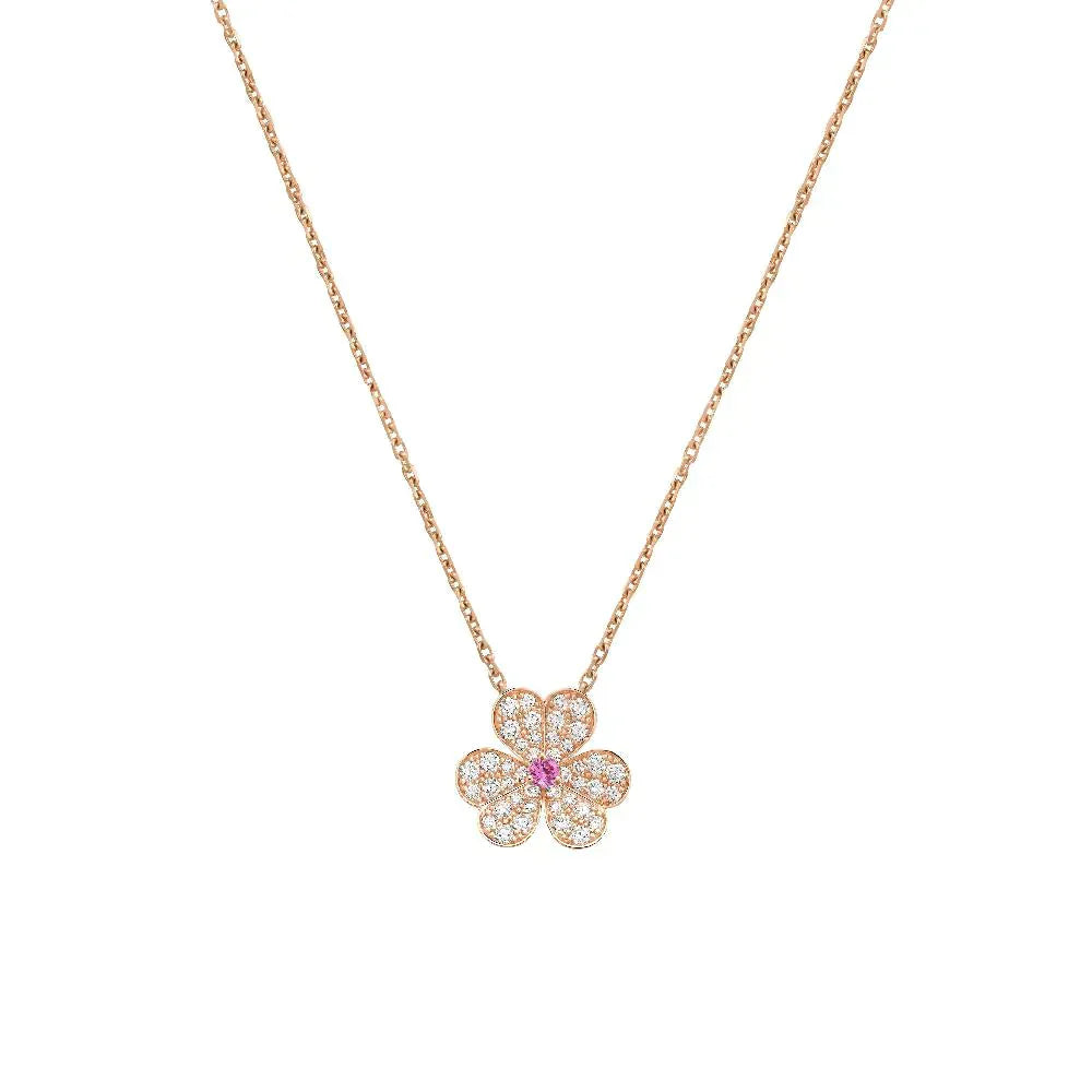 Pavé Diamond Butterfly Charm Necklace