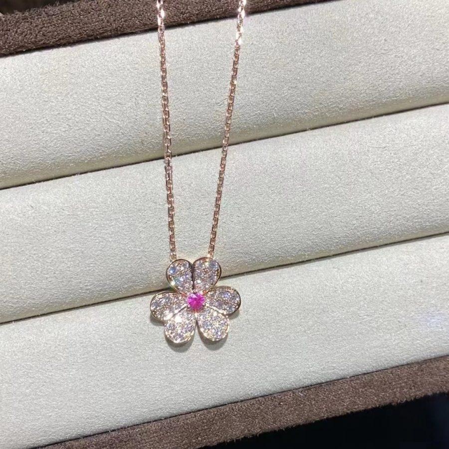 Pavé Diamond Butterfly Charm Necklace