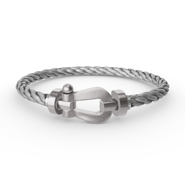 FORCE Großes Hufeisenarmband - Weißgold