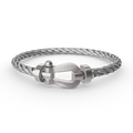 FORCE Großes Hufeisenarmband - Weißgold