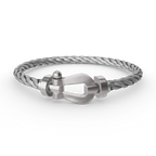 FORCE Großes Hufeisenarmband - Weißgold