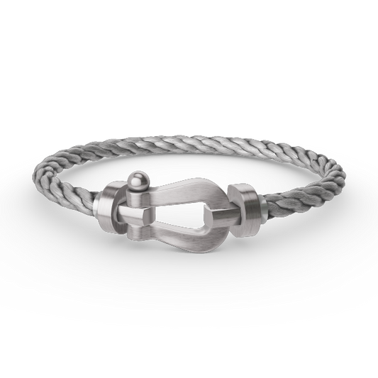 FORCE Großes Hufeisenarmband - Weißgold