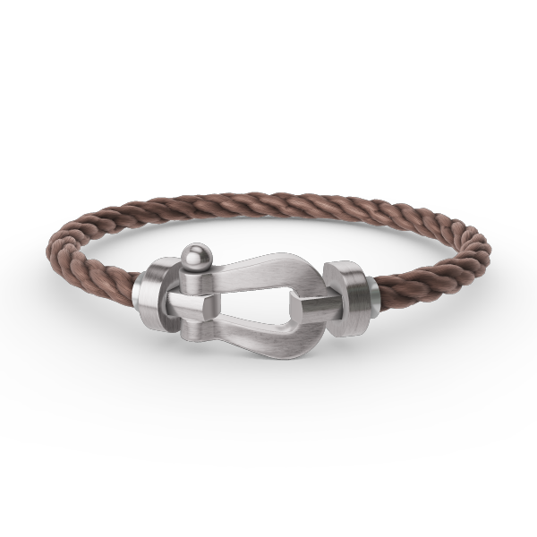 FORCE Large Horseshoe Bracelet - Clarity & Power Anchor - White Gold
