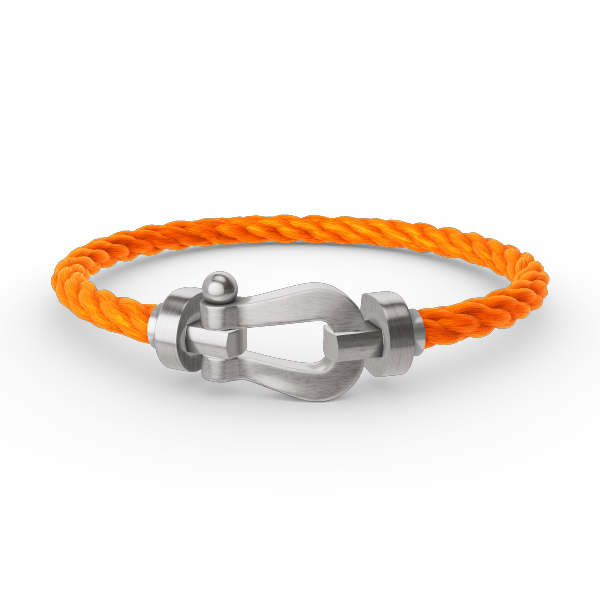 FORCE Large Horseshoe Bracelet - Clarity & Power Anchor - White Gold