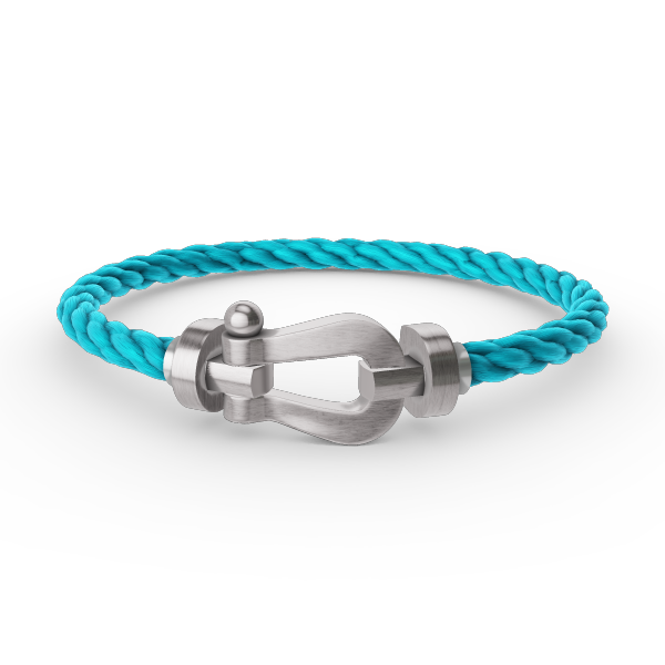 FORCE Large Horseshoe Bracelet - Clarity & Power Anchor - White Gold